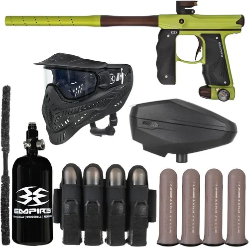 Action Village Empire Mini GS TP Rivalry - Kit de pistola de paintball Verde polvo/Marrón polvo