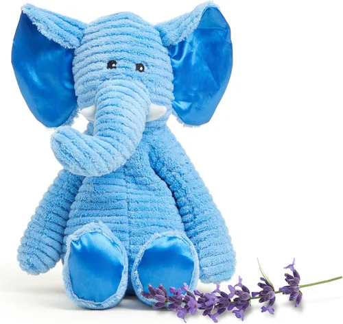 warmies Animales de peluche con peso y aptos para microondas, elefante, peluche térmico para calidez y comodidad, lindos juguetes de felpa suave