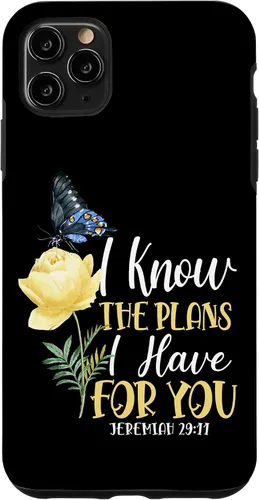 Miniatura 13 de Christian Bible Verse Butterfly Rose Flower Jeremiah 29:11 Case for iPhone 17