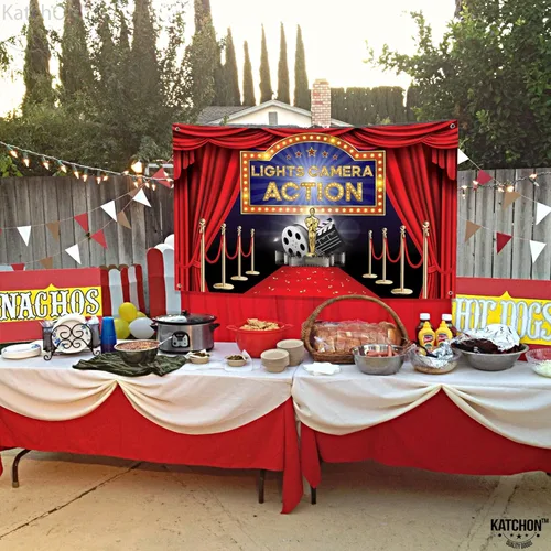 Miniatura 6 de KatchOn, Fondo de acción para cámara con luces XtraLarge - 72 x 44 pulgadas Decoración de fiesta temática de película Decoraciones de fiesta