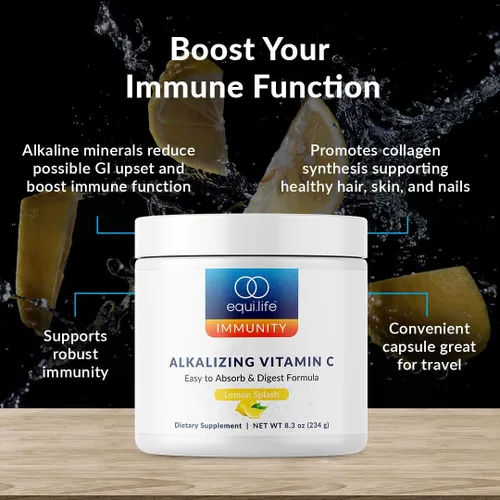 Miniatura 4 de EquiLife Suplemento alcalinizante de vitamina C, 2500 mg por porción, polvo de fácil absorción para apoyo inmunológico, con magnesio, calcio