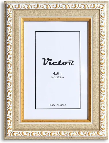 Miniatura 8 de Marco de Fotos VictoR Chagall 4x6 Beige Oro - Marcos de Fotos Vintage con Vidrio Acrílico Resistente a Rayaduras - Marco de Fotos 4 x 6 - Marcos