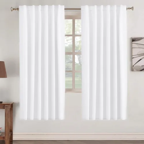 Miniatura 106 de Turquoize Cortinas Opacas para Tratamiento de Ventana con Trabillas Traseras para Sala de Estar/Dormitorio, Tratamientos de Ventana con Aislamiento