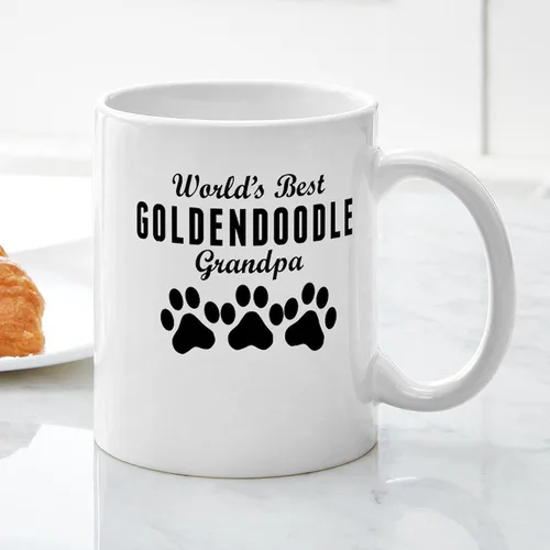 Miniatura 3 de CafePress World's Best Goldendoodle Grandpa Mugs Taza de café de cerámica de 11 oz (11.0 fl oz)