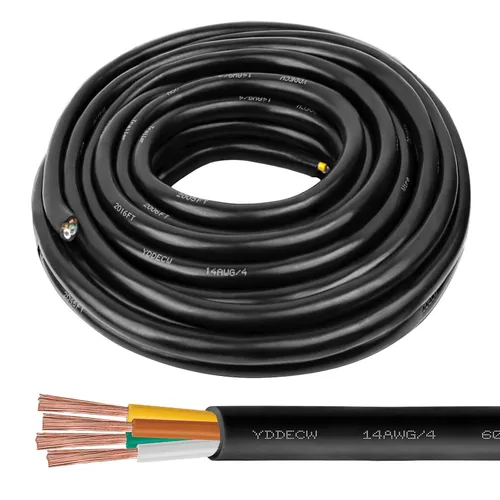 Cable de control de 4 conductores 14 AWG de 25 pies – YDDECW 14/4 cable 100% cobre puro para sistemas de aire acondicionado mini split y bomba de