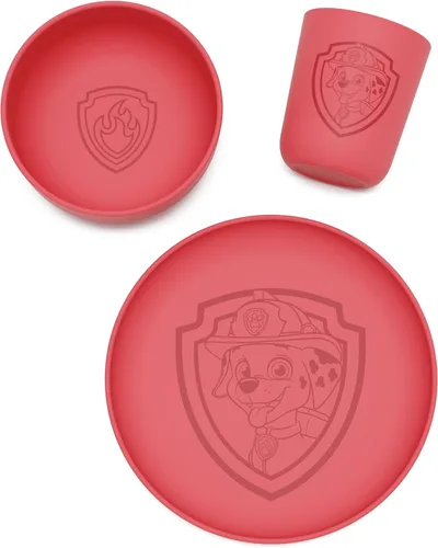 Lalo PAW Patrol - Juego de vajilla para niños pequeños y niños, vajilla apta para lavavajillas, sin BPA, platos para niños, incluye cuenco, plato y
