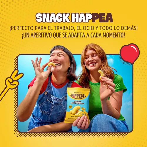 Miniatura 7 de Hippeas - Bocadillos de garbanzos inflados, cheddar blanco vegano, 4 onzas (paquete de 1), 4g de proteína, 3g de fibra, vegano, sin gluten