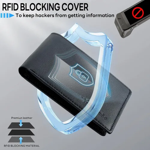 Miniatura 5 de Cartera para hombre, billetera clásica de alta calidad para hombre, billetera minimalista y plegable, cartera con bloqueo RFID con 10 tarjetas