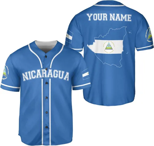 Miniatura 14 de Camiseta de béisbol de Nicaragua personalizada, camiseta de béisbol de Nicaragua personalizada para hombres y mujeres, camisas nicaragüenses