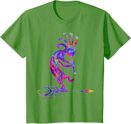 Miniatura 59 de Native American Kokopelli With Feather 2 - Camiseta Fan Fun, Negro, S