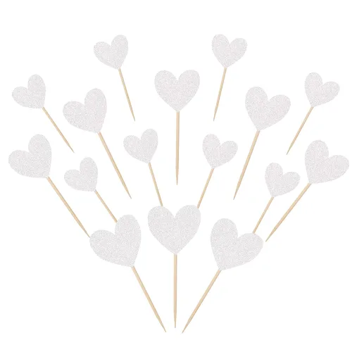 Miniatura 8 de 30 piezas de decoración para cupcakes con diseño de corazón con purpurina para cupcakes, despedida de soltera, boda, compromiso, decoración de Negro