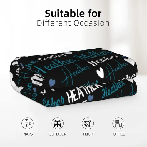 Miniatura 5 de Dr.TOUGH Mantas personalizadas con nombre, mantas personalizadas con nombre, mantas de bebé personalizadas para niñas, niños y adultos, mantas