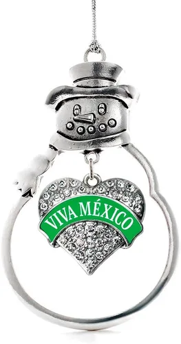 Miniatura 40 de Adorno de plata inspirada, diseño de muñeco de nieve con circonitas cúbicas