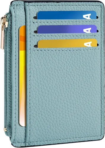 Miniatura 24 de Tipmile Tarjetero compacto para tarjetas de crédito con ventana de identificación para mujer, delgada y minimalista, bolsillo frontal, cartera