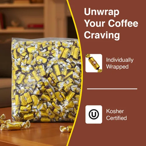 Miniatura 4 de Coffee Rio Paquete a granel de caramelos de café tostado original, bolsa de 3 libras, caramelos duros envueltos individualmente mezclados con crema
