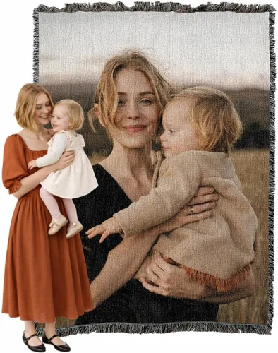 Miniatura 10 de Pure Country Weavers Manta Tejida Personalizada con Foto - 100% Algodón - No Impresa - Manta de Tapiz Personalizada con Foto para Regalo - Fabricada