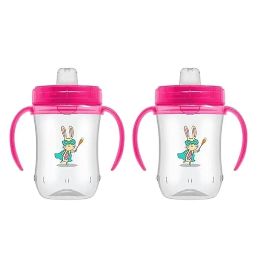 Miniatura 11 de Dr. Brown's Milestones - Vaso entrenador con boquilla suave y asas, color azul estrella, sin BPA, 6 oz/180 mL, a partir de 6 meses