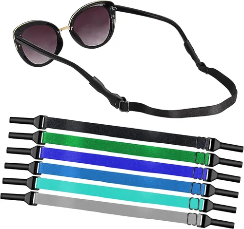 Miniatura 8 de SMARTTOP Correas ajustables para gafas, paquete de 6 correas sin cola, retenedor de gafas, soporte deportivo unisex para lentes de sol (8.2 pulgadas)