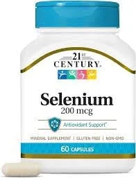 Miniatura 4 de 21st Century Selenio 200 mcg Cápsulas - 60 ct, paquete de 6
