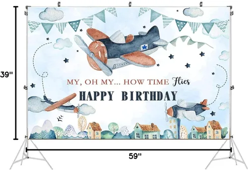 Miniatura 6 de Telón de fondo de viaje que espera la aventura para niño de primer cumpleaños, baby shower, decoración de fiesta, pancarta de aventura comienza