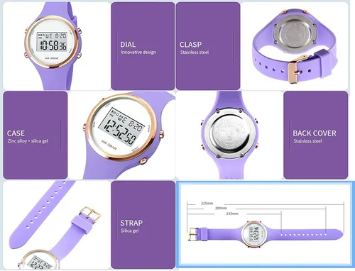 Miniatura 5 de Relojes deportivos para exteriores reloj despertador 5 bares impermeable LED digital