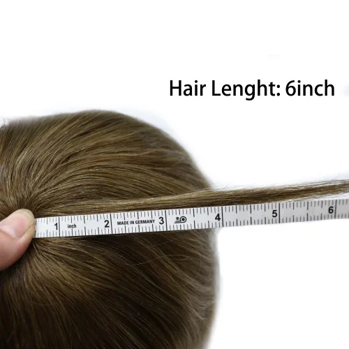 Miniatura 5 de Toupee Hair System para hombres, postizos de encaje suave, sistema de reemplazo de cabello para hombre, línea capilar de PU, pieza de pelo tipo