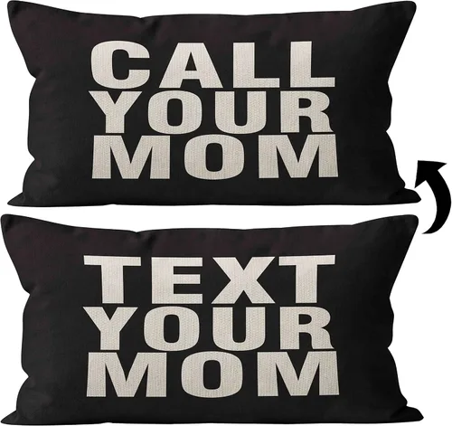 Miniatura 7 de Call Your Mom - Funda de almohada divertida para hija, hijo, accesorios de dormitorio, fiesta de graduación, 18 x 18 pulgadas, funda de cojín