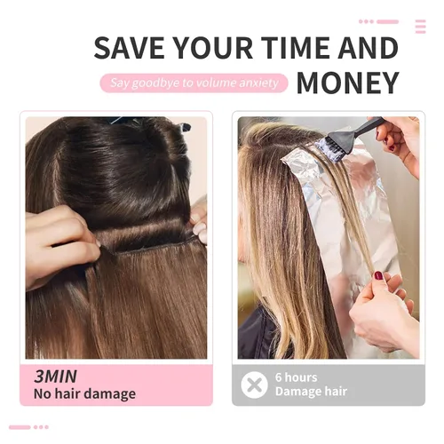 Miniatura 6 de Flufymooz - Extensiones de cabello con clip, 6 unidades, extensiones de cabello largas con ondas de sirena, sintético, postizo para mujer, 24 Marrón