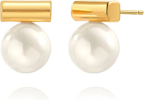 Miniatura 41 de Aretes colgantes de plata de ley 925 seleccionados a mano AAA+ de 7.5 a 0.315 in con perlas cultivadas de agua dulce blancas para mujer