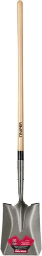 Miniatura 2 de Truper 31197 Tru Tough - Pala corta de punta cuadrada con mango en D de 19 pulgadas, madera de 19 pulgadas