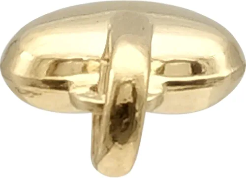 Miniatura 7 de FindingKing Colgante de corazón inflado de oro amarillo de 14 quilates, 0.315 x 0.236 in (.31" x .24"), Oro amarillo