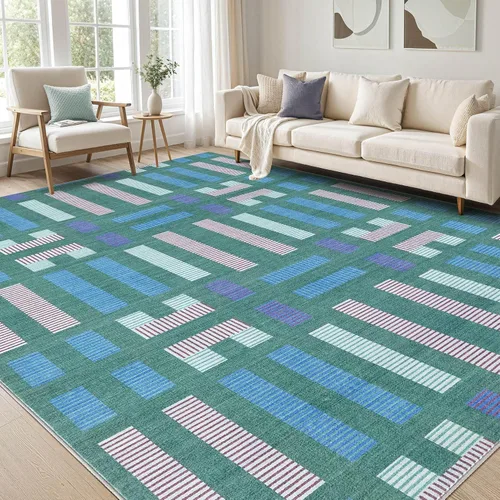 Miniatura 16 de Alfombra grande para sala de estar de 5 x 7: Alfombras marroquíes bohemias, suaves, lavables a máquina, para dormitorio, debajo de la mesa