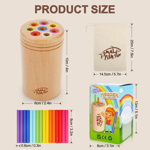 Miniatura 6 de Juguetes Montessori para niños de 1 a 3 años: Juguetes de aprendizaje de madera para clasificar colores para niños pequeños de 1, 2 y 3 años