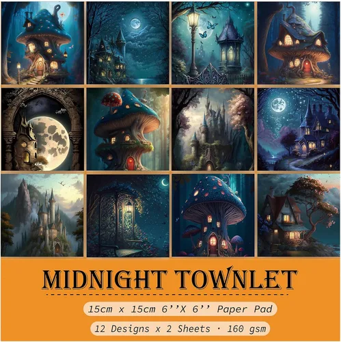 Miniatura 22 de 24 hojas de 12 diseños de álbumes de recortes, 6 x 6 pulgadas, papel de cartulina para manualidades Decopodge de una sola cara, álbum de recortes