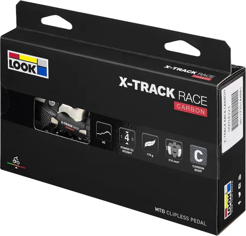 Miniatura 6 de LOOK Cycle - Pedales de bicicleta X-Track Race Carbon MTB - Mecanismo SPD estándar compatible - Pedales sin clip - Cuerpo de carbono