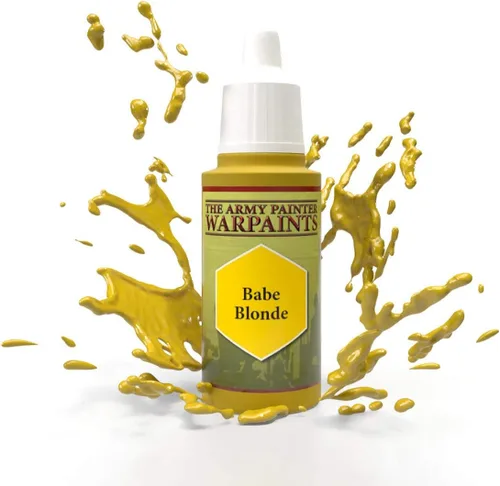 The Army Painter Babe Blonde Warpaint - Pintura acrílica no tóxica a base de agua muy pigmentada para juegos de rol de mesa, juegos de mesa y juegos