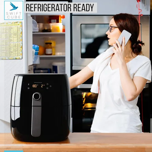 Miniatura 7 de SwiftCube Hojas de trucos magnéticas para freidora de aire, imanes de recetas de hojas de trucos multicocina, con temperatura de cocción, medición