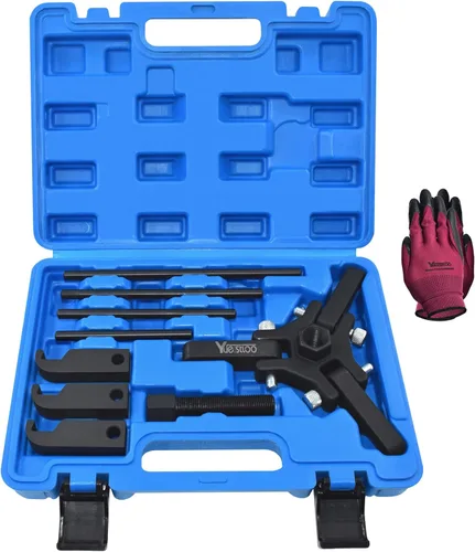 Extractor de equilibrador armónico, kit de extractor de polea de amortiguador de equilibrador armónico, compatible con Ford GM Chrysler Cadillac
