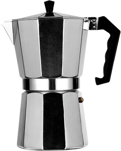 Miniatura 10 de Cafetera de café expreso para estufa, olla moka de 9 tazas Cafetera de aluminio con filtro de acero inoxidable Cafetera de espresso clásica