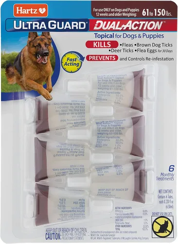 Miniatura 8 de Hartz UltraGuard - Tratamiento tópico para pulgas y garrapatas de doble acción para perros y prevención de pulgas y garrapatas, 6 meses, perros de 5