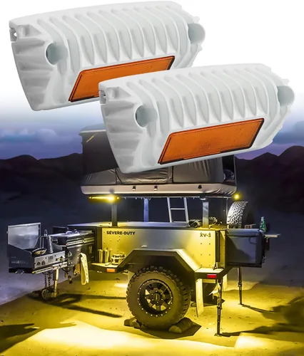 Miniatura 10 de Chelhead Luz LED de 800 lm para porche de caravana, luz exterior de 12 V, iluminación de repuesto ámbar, luces LED de escena compatibles con casas