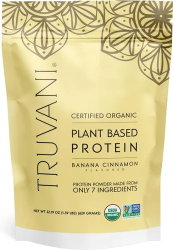 Miniatura 14 de Truvani Suplemento de proteína + verduras Espinaca, col rizada y brócoli 0.35 oz de proteína orgánica a base de plantas 20 porciones USDA