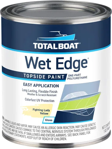 Miniatura 32 de TotalBoat Wet Edge Topside Pintura Marina de Poliuretano Premium Recubrimiento para Barcos, Casas Rodantes, Molduras Exteriores, Fibra de Vidrio