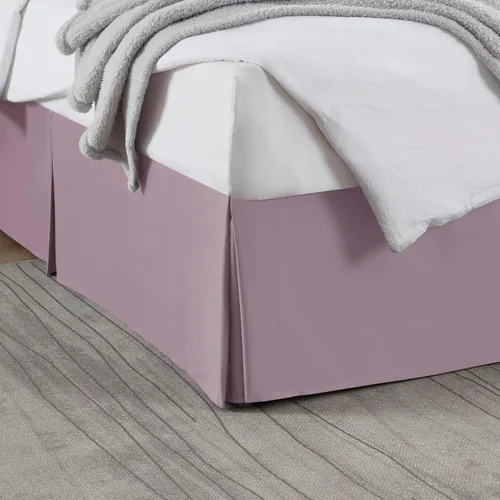Miniatura 25 de Nestl Falda de cama individual blanca – Falda de cama de tamaño individual de 14 pulgadas de caída – Faldas de cama de microfibra cepillada – Falda