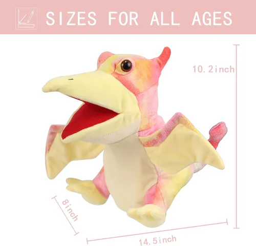 Miniatura 2 de Marionetas de mano, marionetas para niños, marionetas de dinosaurio, juguetes de dinosaurio, marioneta de dinosaurio de peluche, marioneta de mano