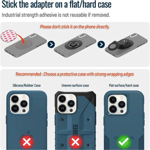 Miniatura 8 de Soporte de teléfono para bicicleta, soporte para teléfono celular con vástago de bicicleta de montaña, abrazadera universal de aluminio para 【2ª