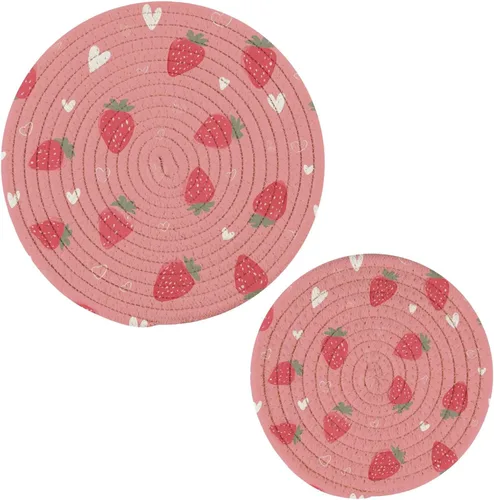 Miniatura 14 de Naanle Juego de salvamanteles de algodón moderno con diseño de estrellas y bandera de Estados Unidos para el 4 de julio, 2 posavasos redondos