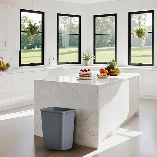 Miniatura 8 de ROOMTEC Cubo de Basura de Cocina de 35QT, Cubo de Basura Ligero y Resistente de Líneas Finas, Papeleras para Oficina, Espacio de Trabajo, Cocina