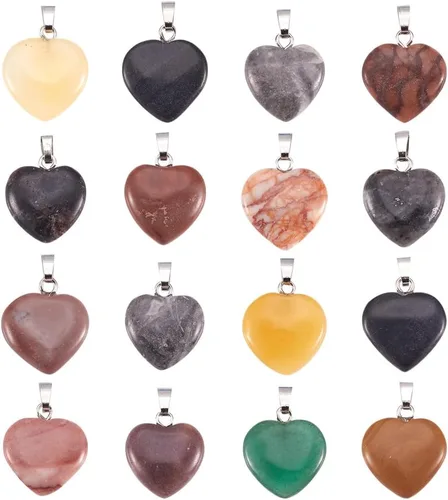 Encantos de piedras preciosas de Fashewelry. Dije de cristal de chakra curativo para la fabricación de joyas., latín, G-G948-18P-FW