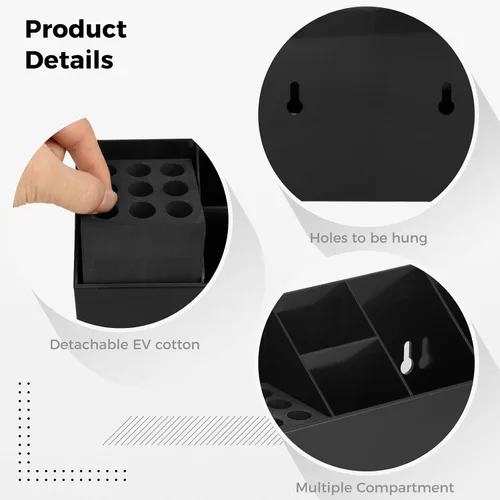 Miniatura 3 de Caja de almacenamiento grande para tijeras, soporte para tijeras para peluquería, soporte de corte para peluquería, peines profesionales